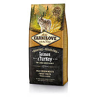 Сухой корм для взрослых собак крупных пород (весом от 25 кг) Carnilove Salmon & Turkey Large Breed 12 кг