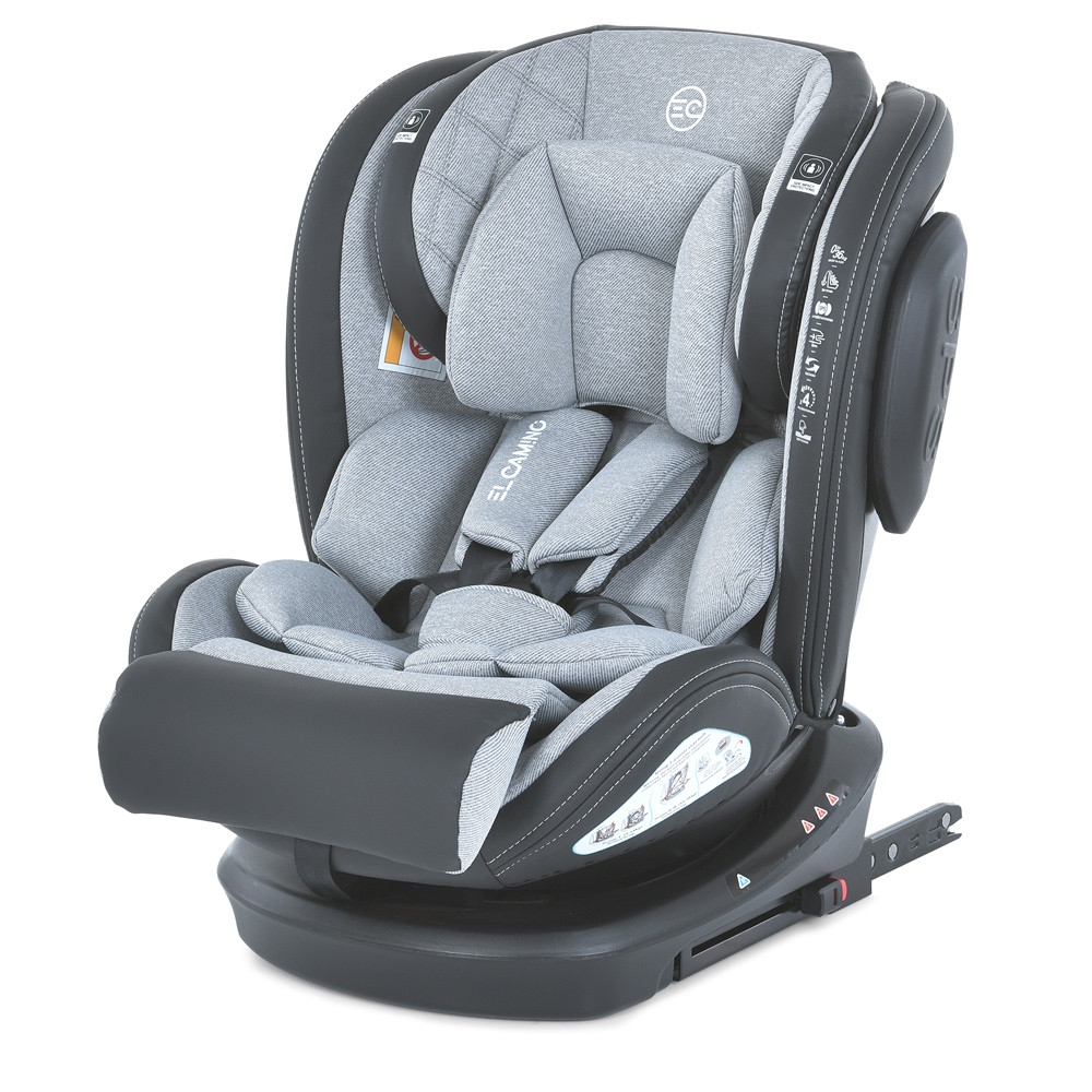 Автокрісло універсальне EL CAMINO ME 1045-1 EVOLUTION 2 Royal Gray з поворотним сидінням 360°