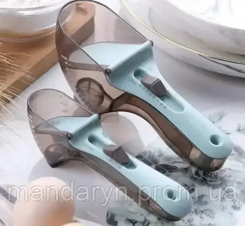 Мерные регулируемые ложки Adjustable measuring spoon с регулировкой пластиков универсальные b - фото 1 - id-p2063041626