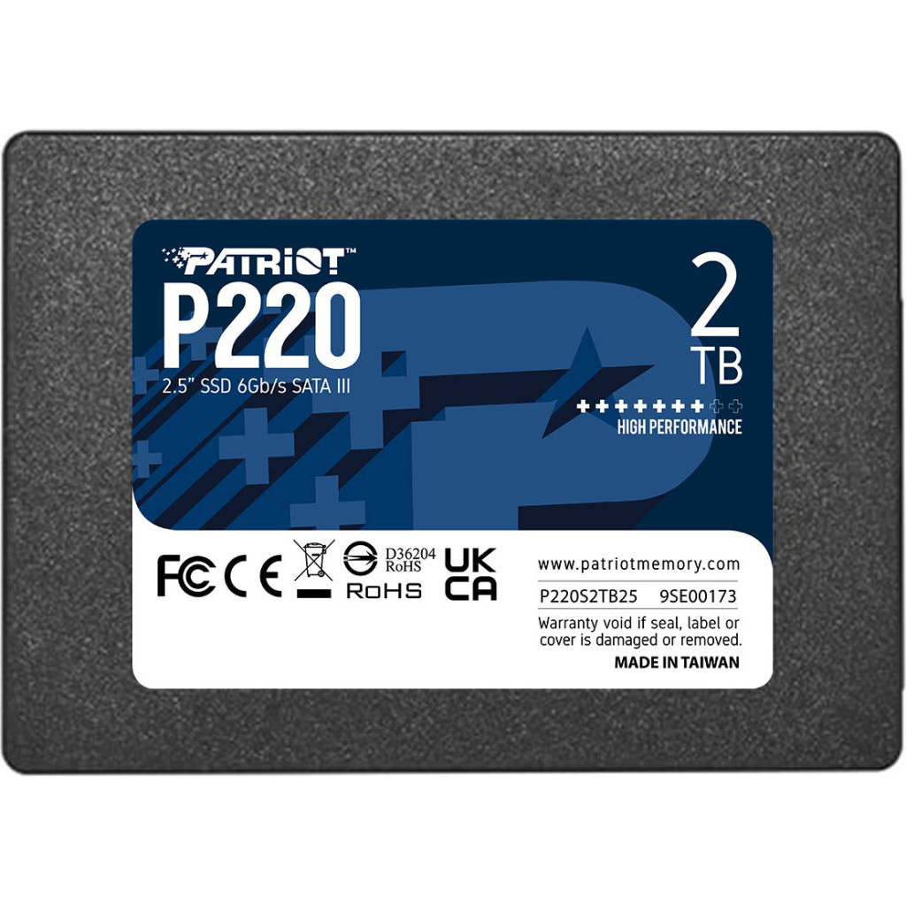 Накопичувач SSD Patriot P220 2 TB SATA III TLC (P220S2TB25)