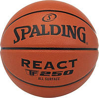 Баскетбольный мяч Spalding REACT TF-250 оранжевый Размер 7 76801Z