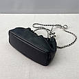 Шкіряна сумка клатч на магніті з ланцюжком С72-КТ-4253 Чорна, фото 6