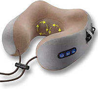 Портативна перезаряджувана U-подібна масажна подушка, автомобільна подушка для масажу шийного відділу