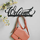 Вішалка настінна Glozis Welcome Black (H-078)