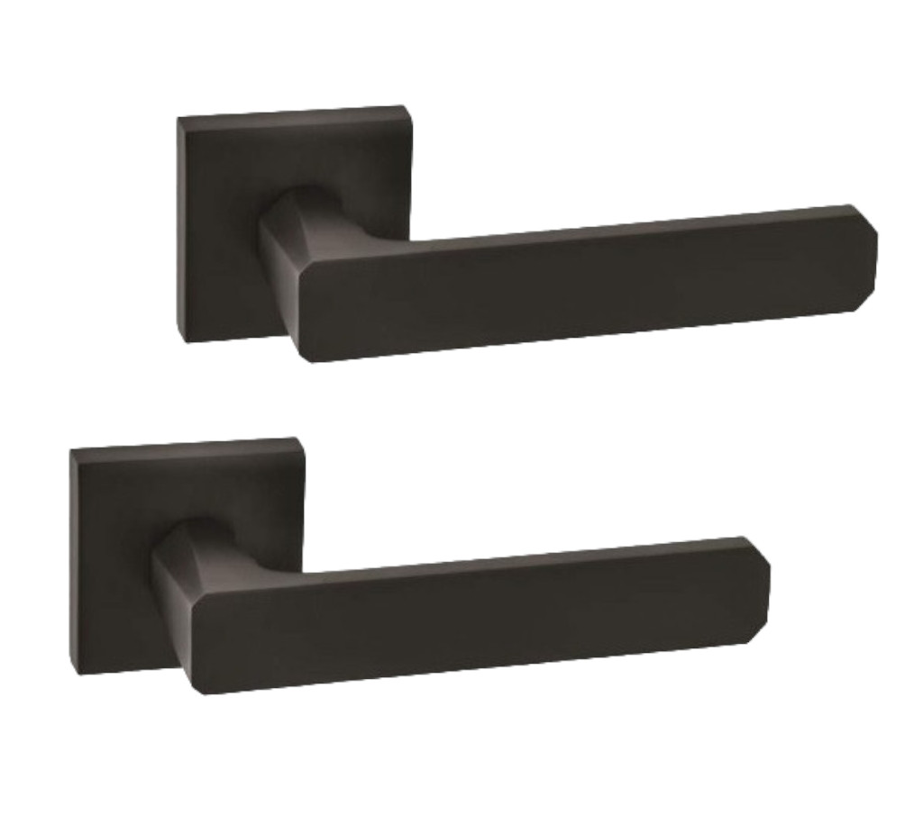 Ручки для вхідних/міжкімнатних дверей Oro&Oro GALASSIA 108-15E чорний матовий, фото 1