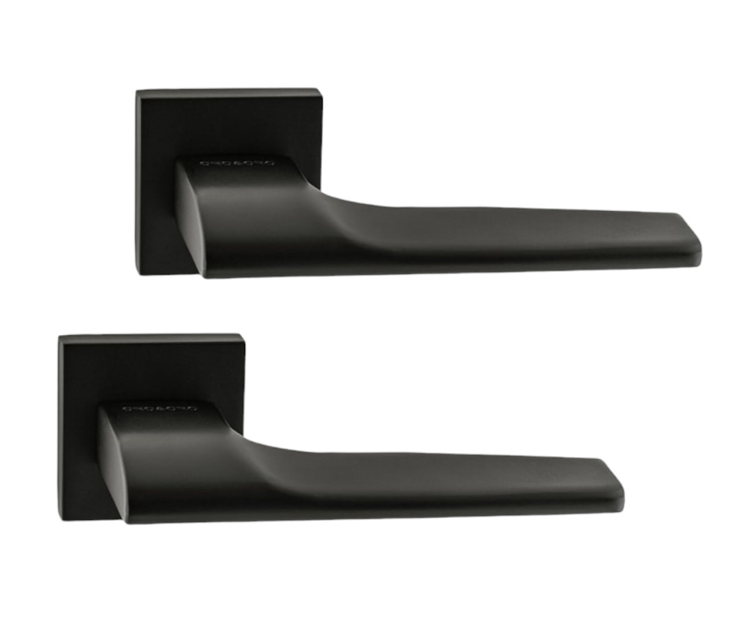 Ручки для вхідних/міжкімнатних дверей Oro&Oro TIMELESS 044-15E Black чорний, фото 1