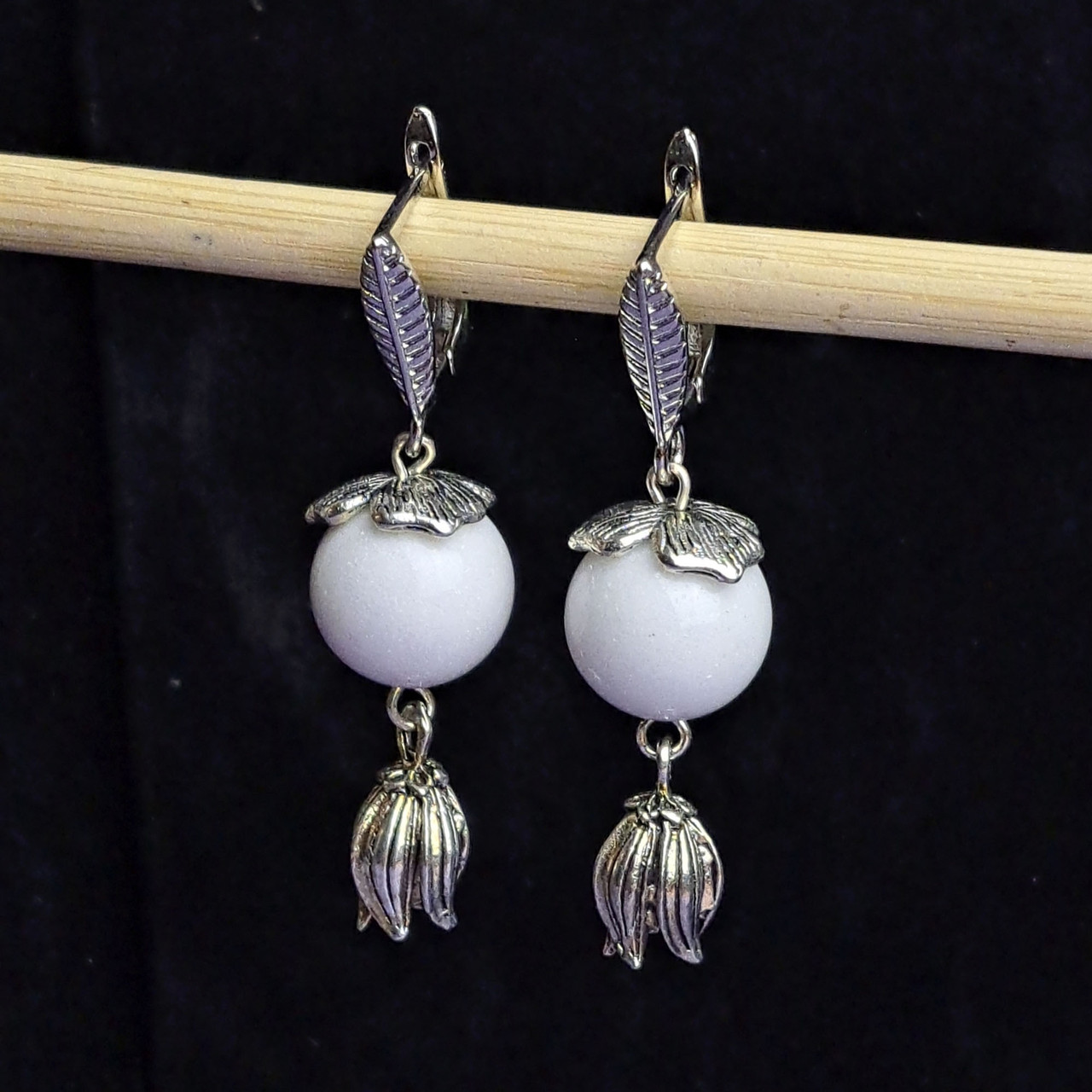 Агат. Сережки з натурального каменю ФЛОРЕНЦІЯ, фото 1