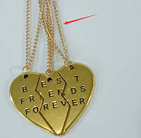 Кулон дружби для трьох подруг Best Friends Forever. Потрійна підвіска на подарунок. Подарунки для трьох, фото 3