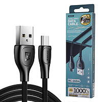 Кабель USB Proda MicroUSB Lesu Pro RC-160m-Black 1 м чорний p