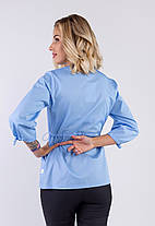 Жіноча медична куртка Валєна, Небесна, фото 3