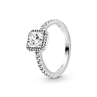 Серебряное кольцо Pandora Сияющий квадрат