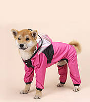 Комбинезон-дождевик для собак 11327 XS розовый b L, Комбинезон-дождевик для собак 11330 L розовый, Розовый
