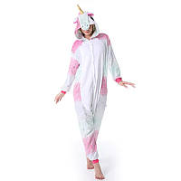 Пижама Кигуруми взрослая BearWear Единорог Блинки XL 175 - 185 см Бело-розовый (K1W1-0196-XL)