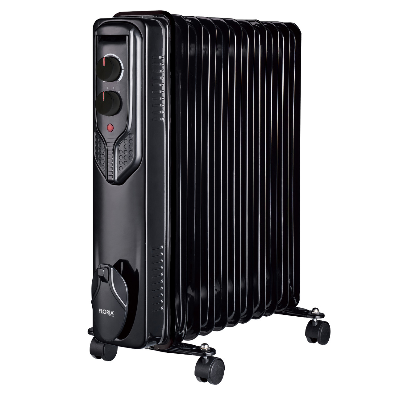 Масляний радіатор Floria ZLN3666 2500W Black (ZLN3666)