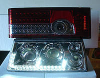 Передні хром+червоні фари задні на ВАЗ 2108 №16