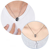 Гарні парні кулони для пари Love Forever із нержавіючої сталі на подарунок 28017, фото 3