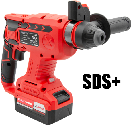 Бочковий перфоратор START PRO SRH-21B, 1400 об/хв, 4500 уд/хв, Li-ion, фото 1
