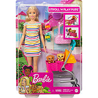 Игровой набор Кукла Барби Прогулка со щенками в коляске. Barbie Doll Stroll 'n Play Pups Playset. Оригинал