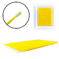 Микробраши в пакете, размер L, цвет: желтый, 100 шт/уп