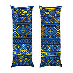 Дакімакура подушка-обіймашка «Український орнамент. Вишиванка. Синьо-жовта»