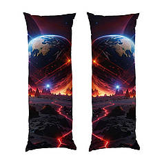 Дакімакура подушка-обіймашка «Планета у космосі. Planet in space» Атлас, 140х45 см