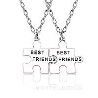 Парные подвески кулоны пазлы Best Friends как оригинальные подарки друзьям 28018