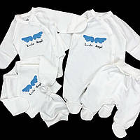 Красивый набор одежды для новорожденых мальчиков, качественая одежда для малышей весна, лето рост 56 см,хлопок