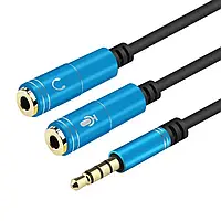 Разветвитель Переходник Mini Jack 3.5 мм 4pin Микрофон и Наушники