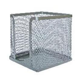 Бокс для паперу металевий сірий, сітка 10х10х10 см. 561001, фото 1
