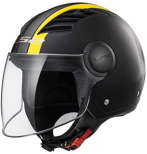 МОТОШОЛОМ ВІДКРИТИЙ LS2 OF562 AIRFLOW METROPOLIS КОЛІР MATT BLACK YELLOW