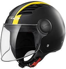 МОТОШОЛОМ ВІДКРИТИЙ LS2 OF562 AIRFLOW METROPOLIS КОЛІР MATT BLACK YELLOW