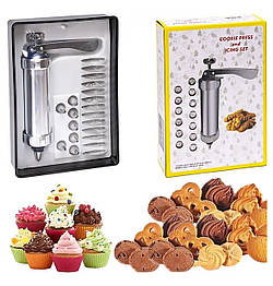 Кондитерський шприц cookie press & icing set з насадками