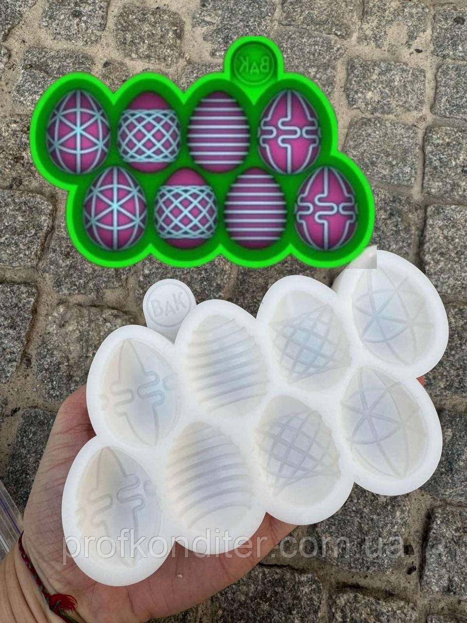 Ексклюзив! Авторский силіконовий молд для шоколаду та ін  "Великодневі цукерки (яйця)", фото 1
