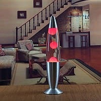 Настольная Лава лампа с воском motion lava lamp 41см без запаха лавалампа Happy Home KM IO3I красная