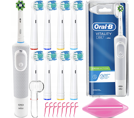 Електрична зубна щітка Oral-B D100 Vitality Біла, фото 2