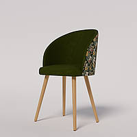 Дизайнерский мягкий стул с деревянными ножками "Милано" в цвете Хаки