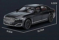 Масштабна модель автомобіля BMW 760 Li 1:24. Звук+світло ефекти. Металева машинка.