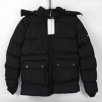 Мужская зимняя куртка с капюшоном Calvin Klein, цвет черный, разные размеры Черный, M