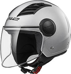 МОТОШОЛОМ ВІДКРИТИЙ LS2 OF562 AIRFLOW SOLID КОЛІР SILVER