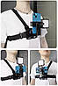 Кріплення кронштейн на груди для телефона поворотне зі страховкою, фото 2