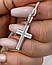Срібний хрест родований з фіанітами (довжина 3,5 см) РН-590, фото 2