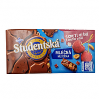 Шоколад молочный Studentska с вишней 180 г