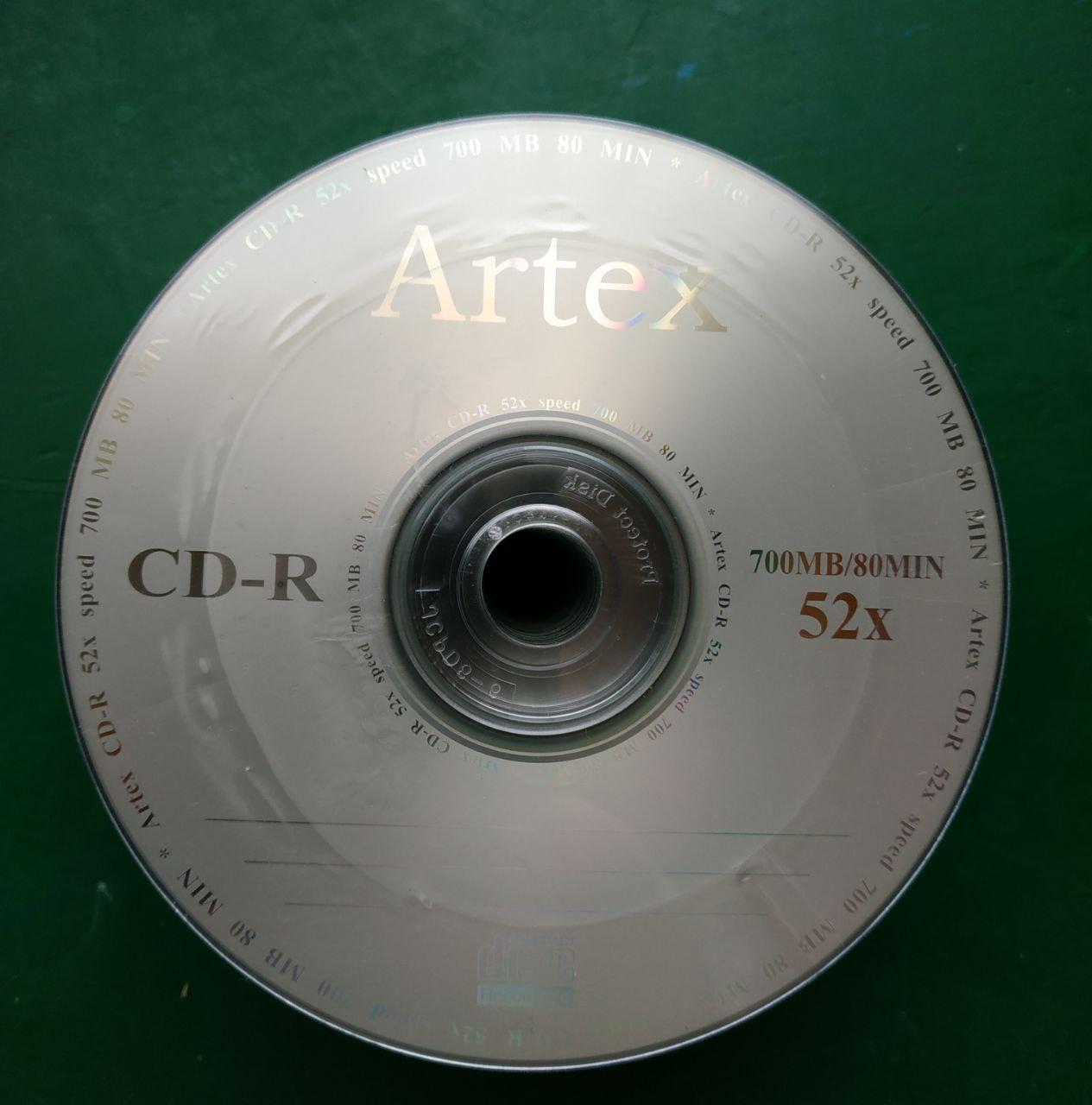 CD-R Artex 80 52x срібний ( 10 шт + конверти ), фото 1