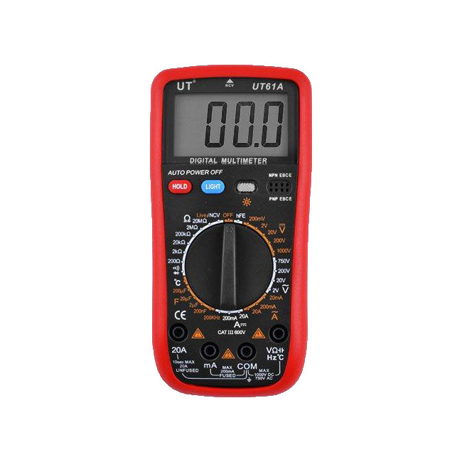 Мультиметр цифровий тестер UT61A, червоний