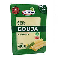 Сыр нарезка Mlekpol Gouda 400g