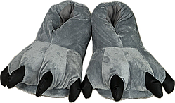 Хатні капці величезні лапи монстра сірі