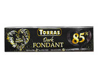 Шоколад черный без сахара, без глютена TORRAS Dark Fondant Sugar FREE 85%, 300 г