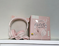 Наушники накладные Hoco W36 Cat Ear Midnight Pink