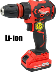 Акумуляторний шуруповерт START PRO SCD2-12/2BD BRUSHLESS, 10 мм, 1650 об/хв, Li-ion