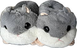 Домашні капці хом'ячки сірі